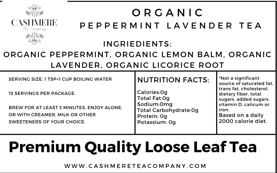 Organic Peppermint Lavender Tea